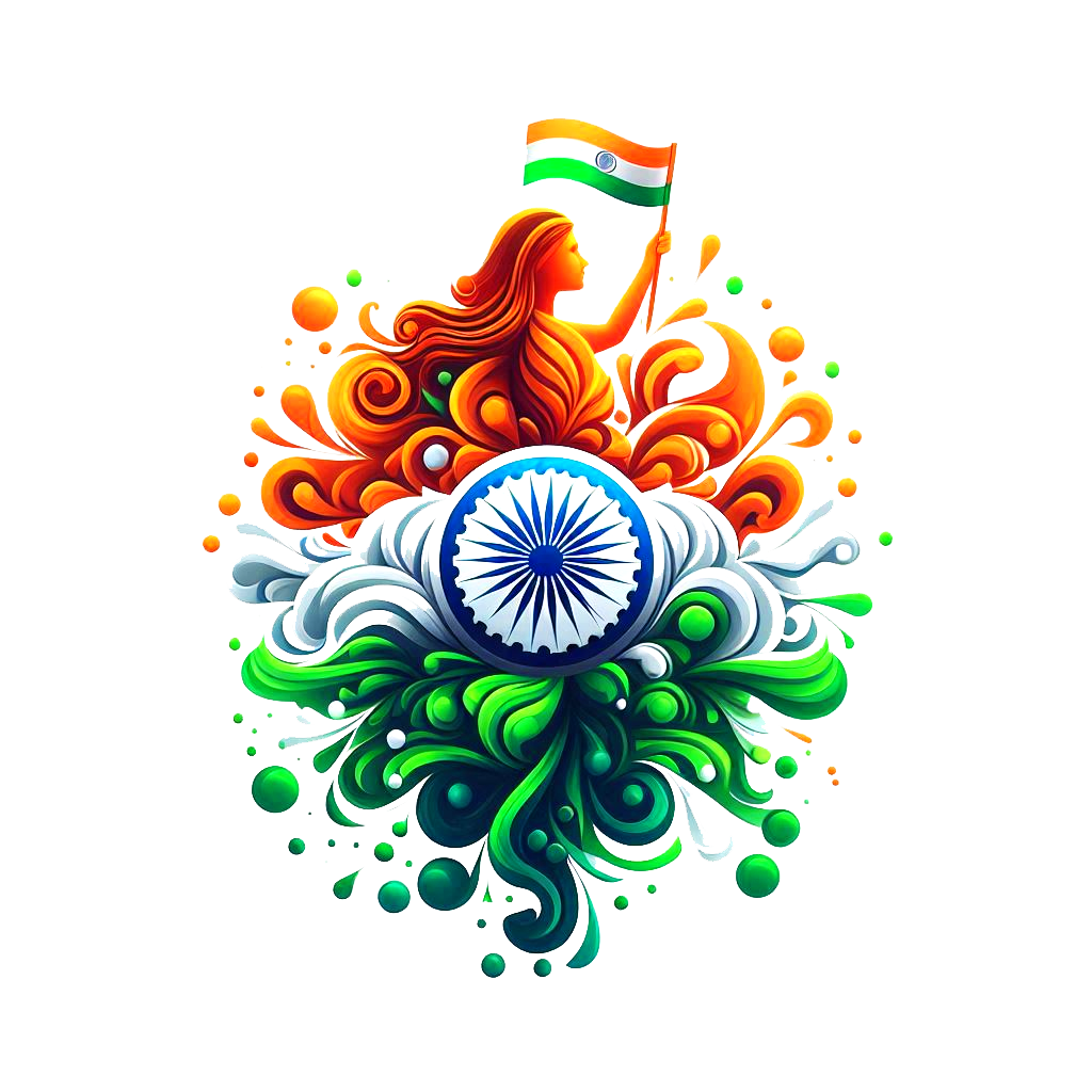 innovative indian flag design featuring women png image