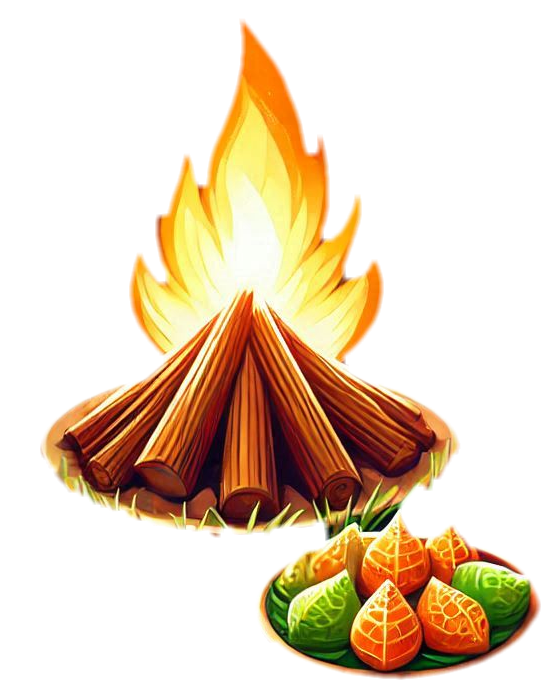 colorful india lohri png art