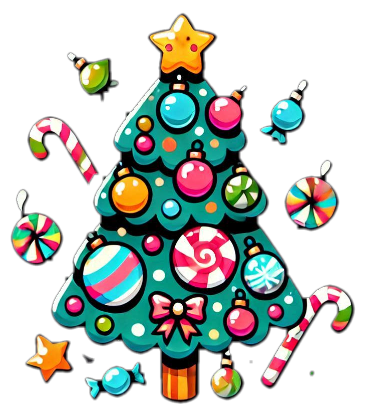 colorful xmas tree png free