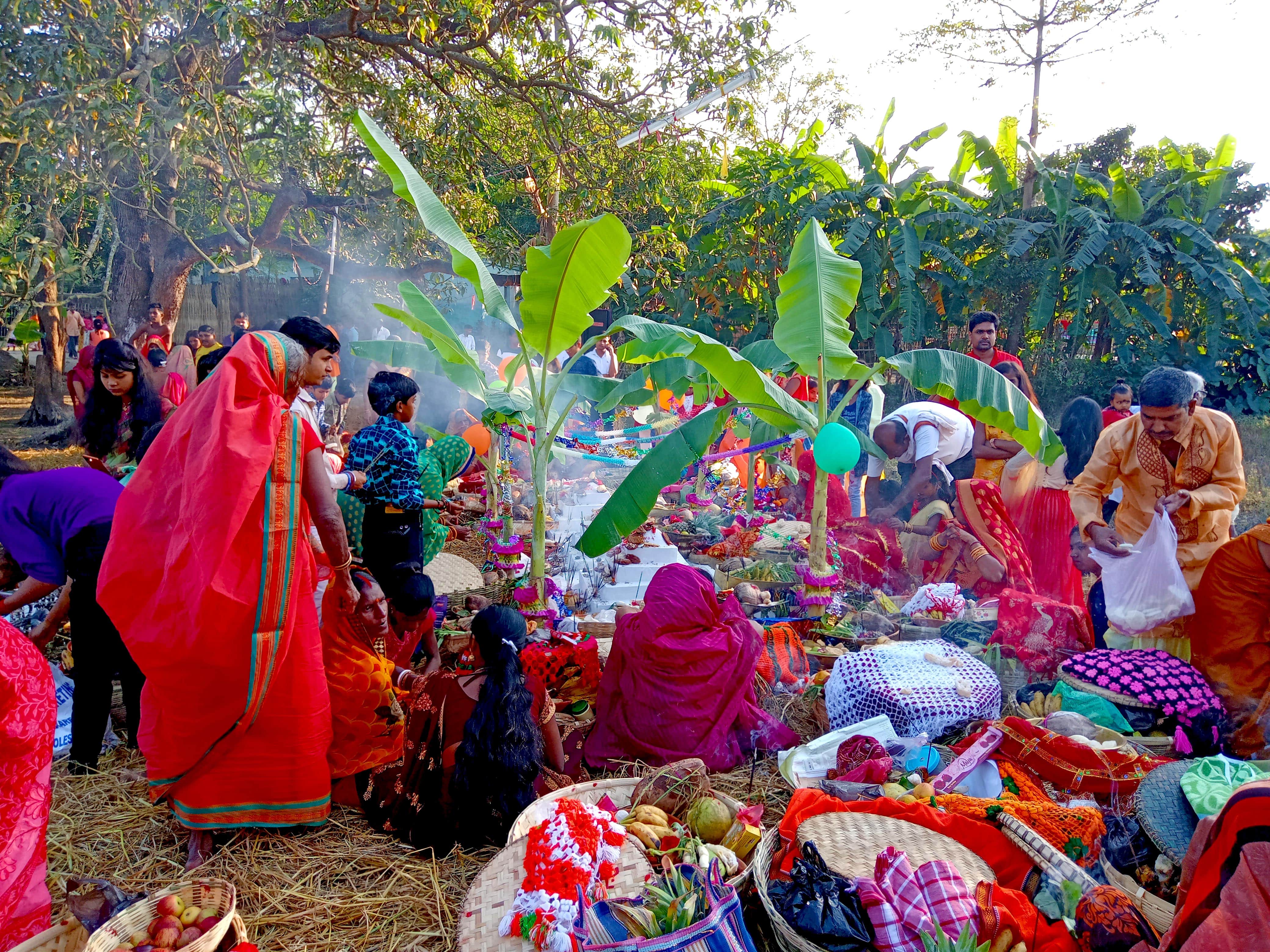 chhath puja ghat 2022 kosiya images