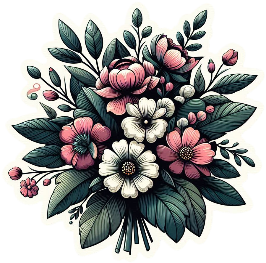 creative flower png clip art pack