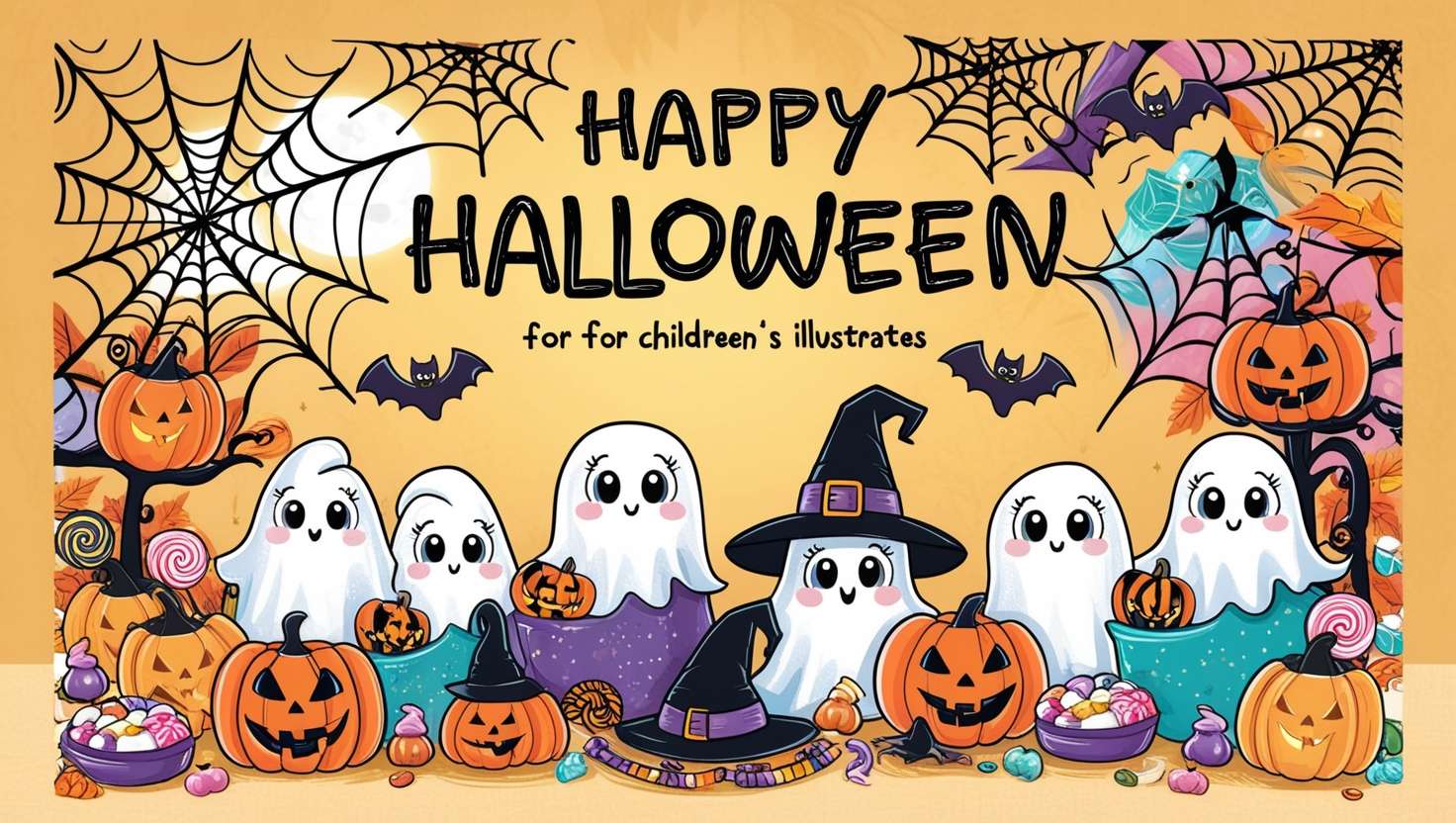 cute halloween illustrations for children