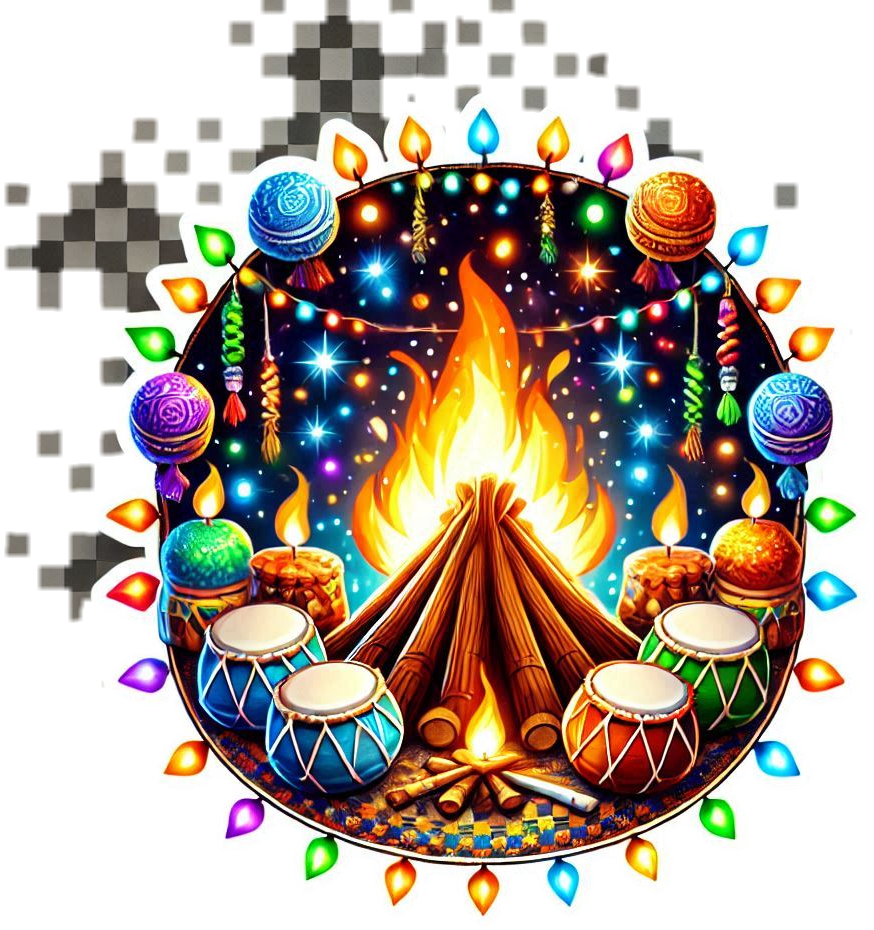 cute india lohri png for kids