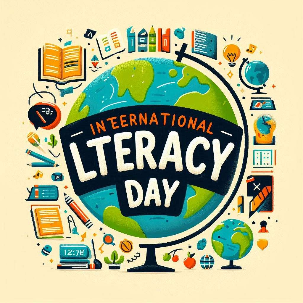 customizable international literacy day images for charity campaigns