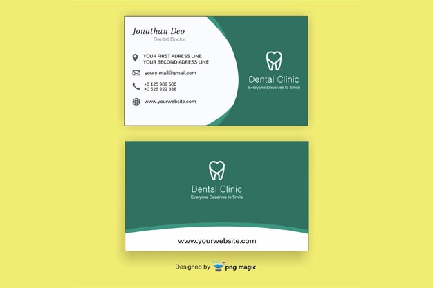 dental business card design