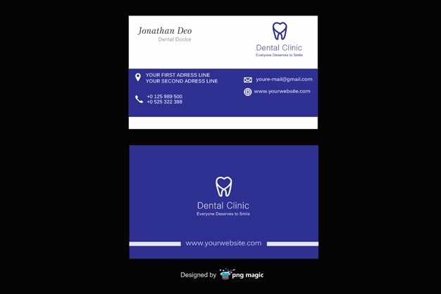 dental visiting card design template