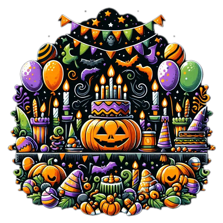 halloween-themed png files for party invitations