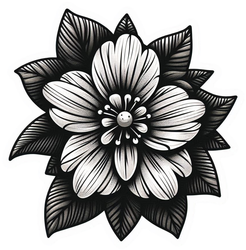 hand-drawn flower png clip art