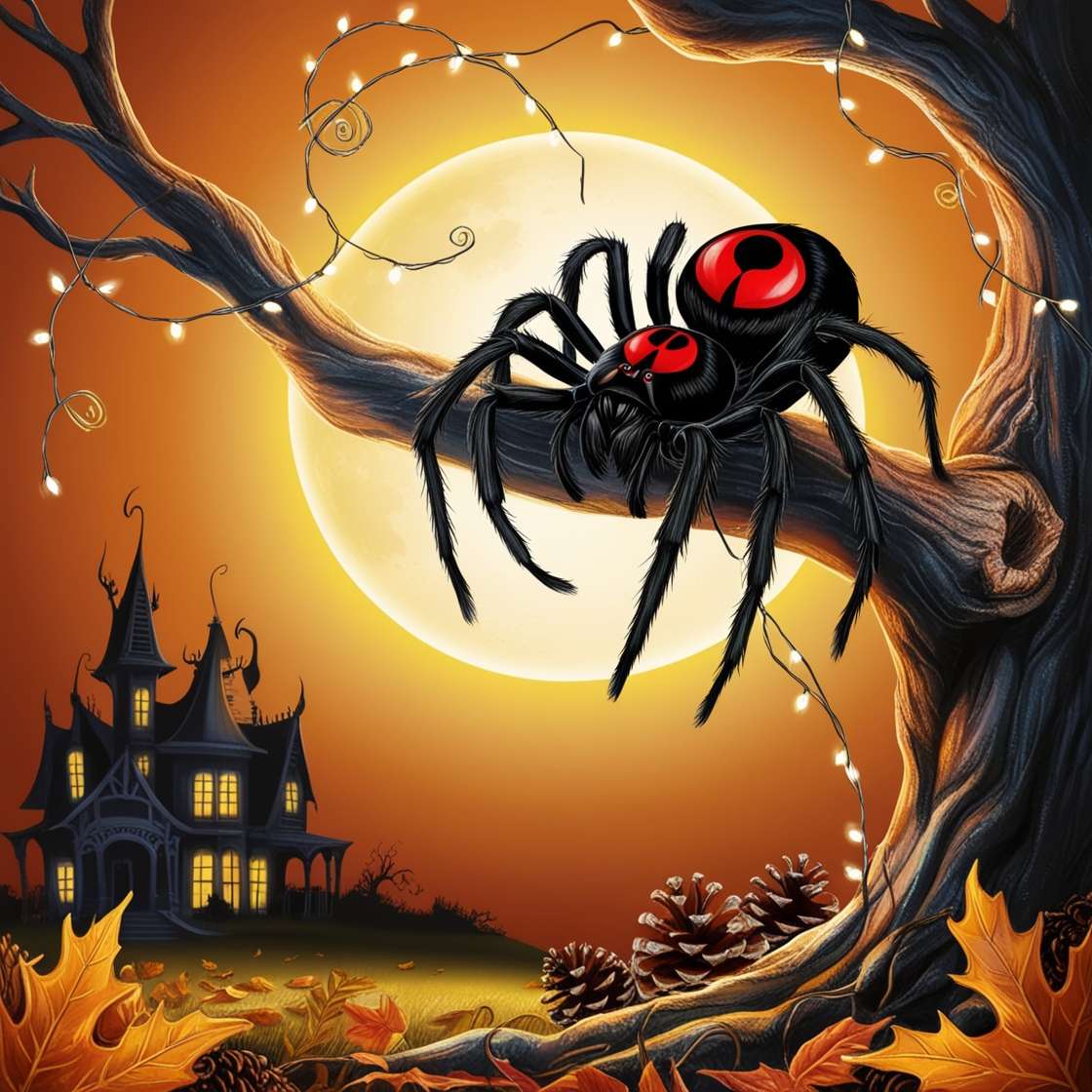 happy halloween 2024 spider-themed images