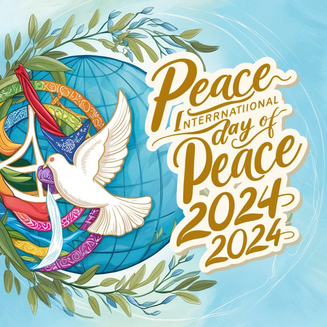 international day of peace 2024 wishes with earth and dove images