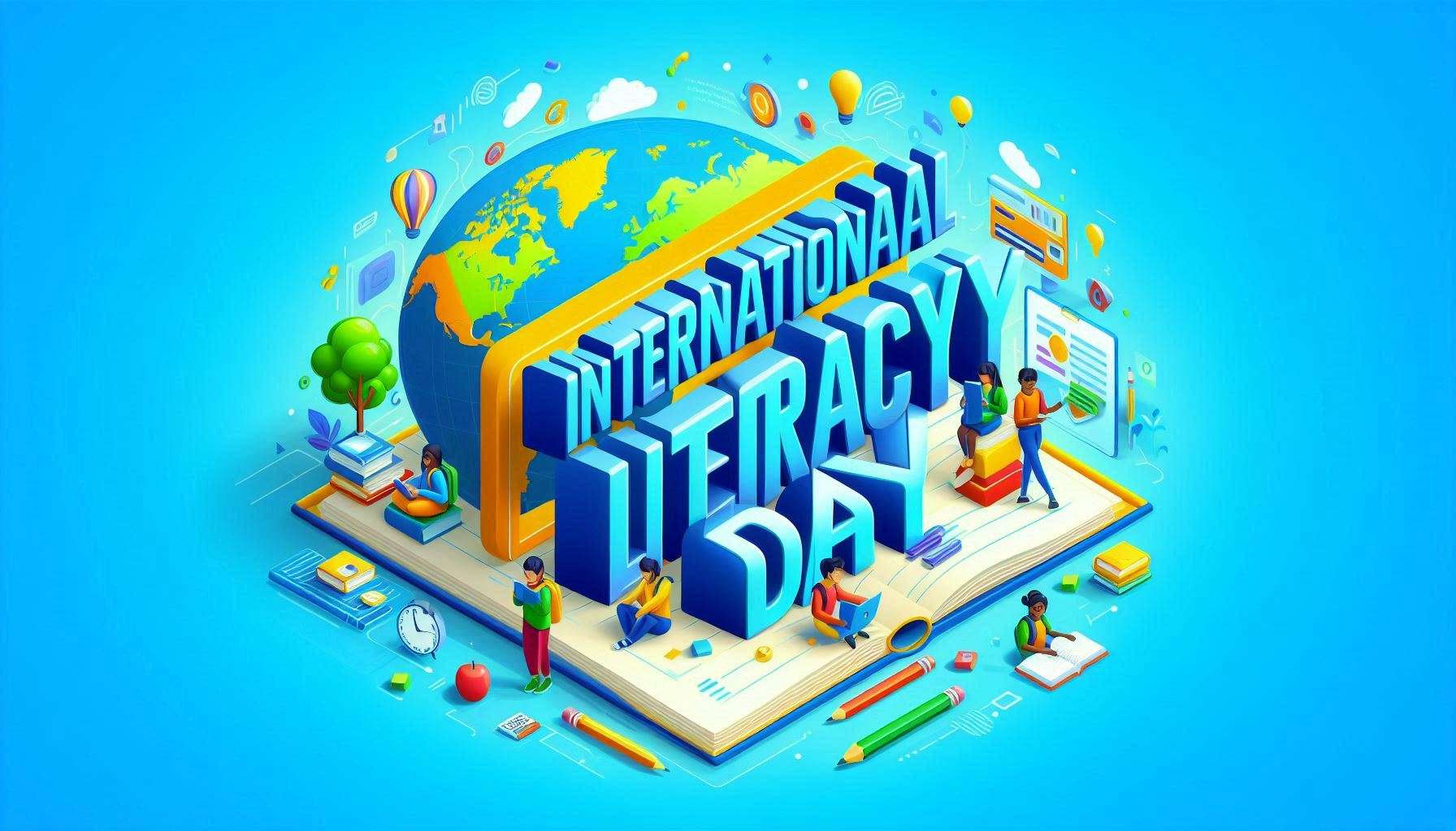 international literacy day 2024 graphics for digital signage