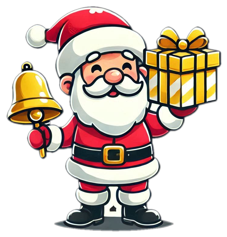 sparkling santa claus png free