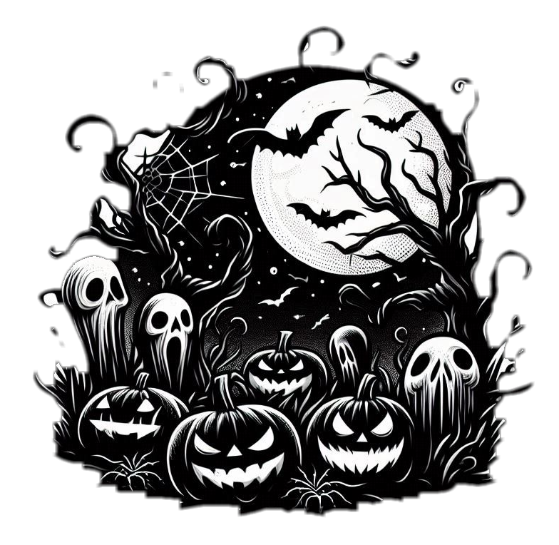 spooky halloween png elements for diy crafts