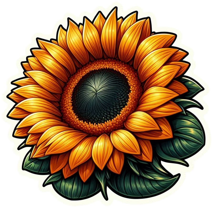 sunflower png clip art for designs