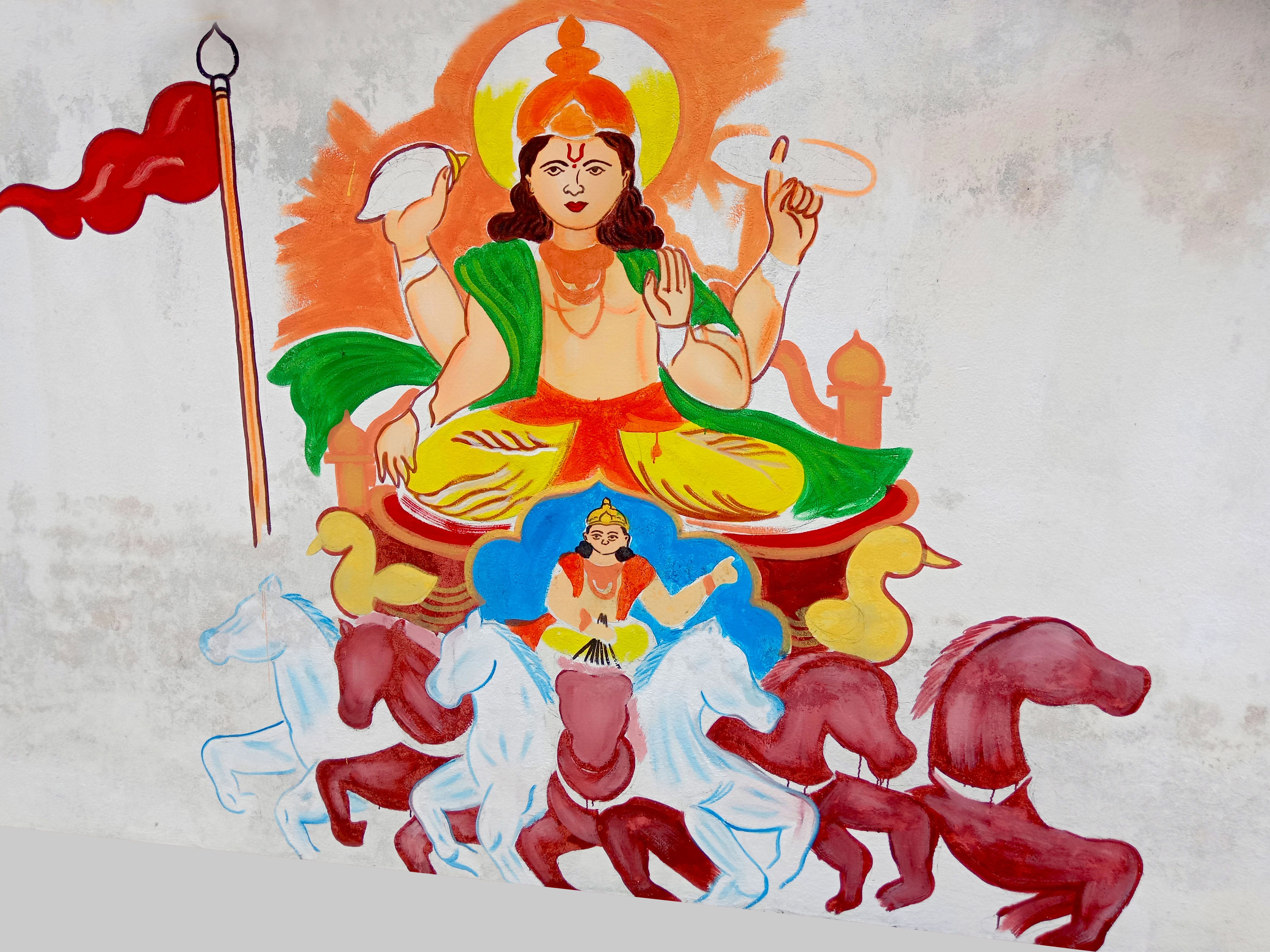 painting surya bhagwan images