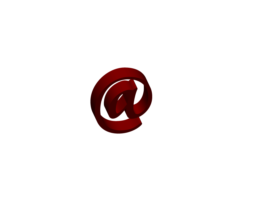 red at the rate (@) symbol 3d png transparent pictures