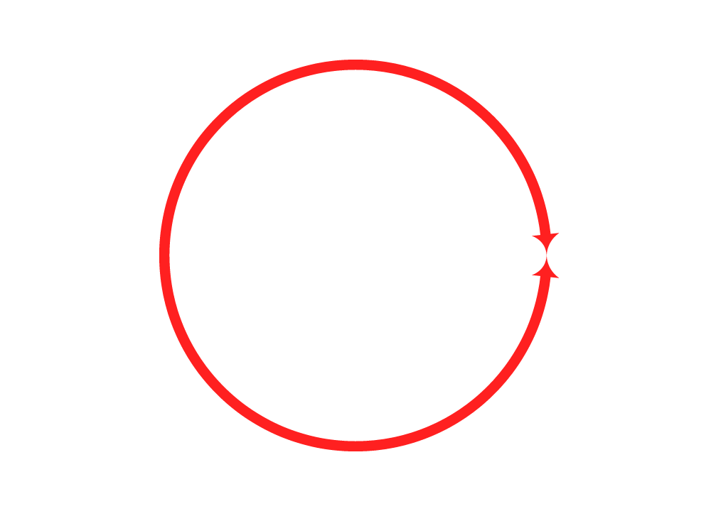 red arrows circle png