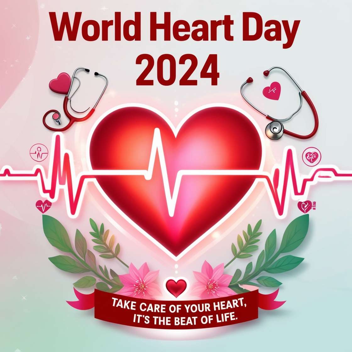 world heart day 2024 poster png download