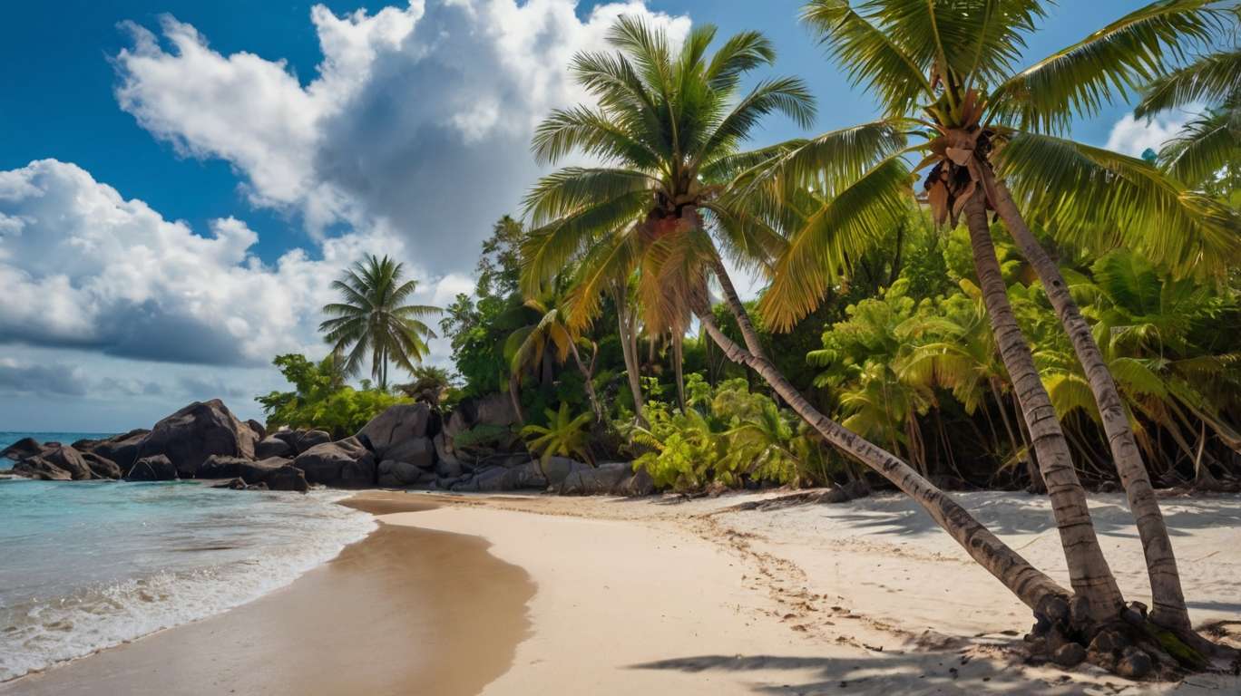 tropical beach landscape nature images with crystal clear water