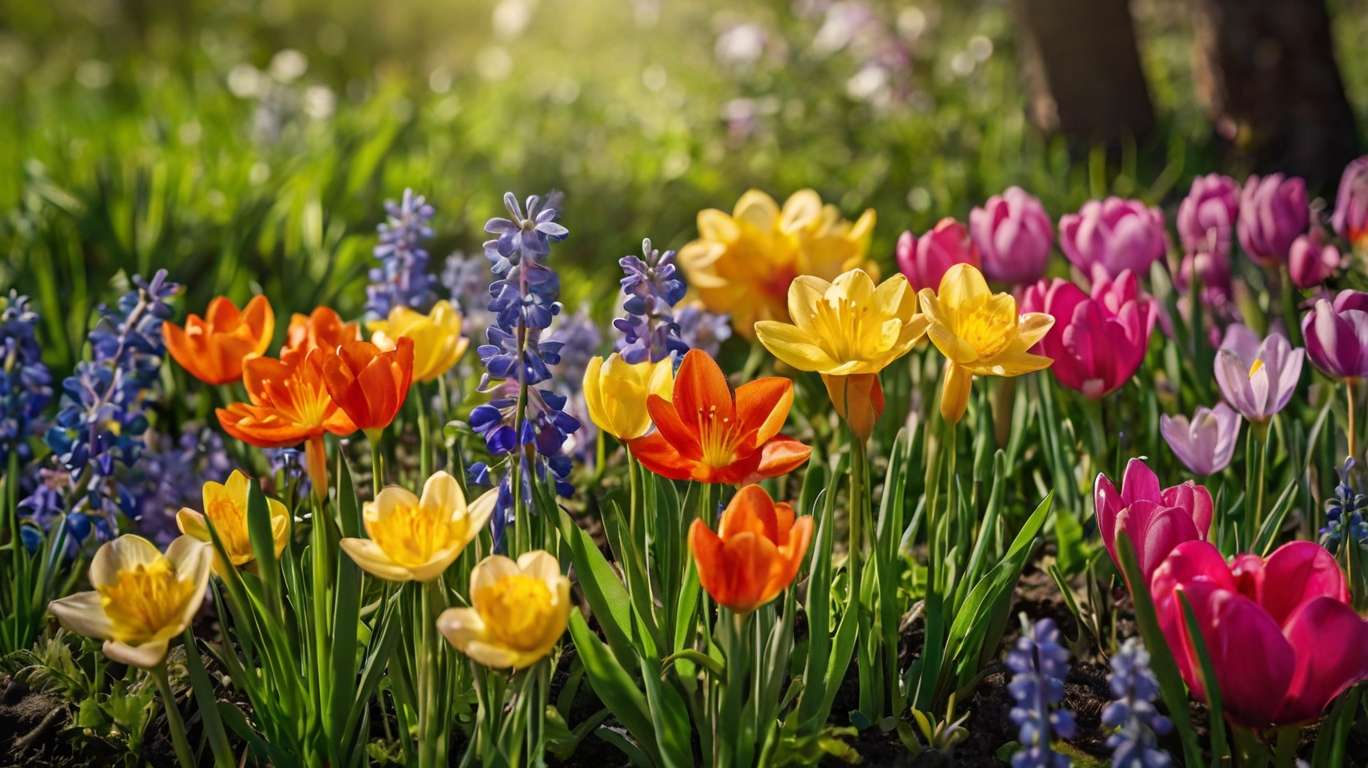 vibrant spring flowers nature images