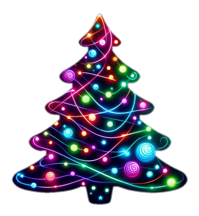 xmas tree png with lights