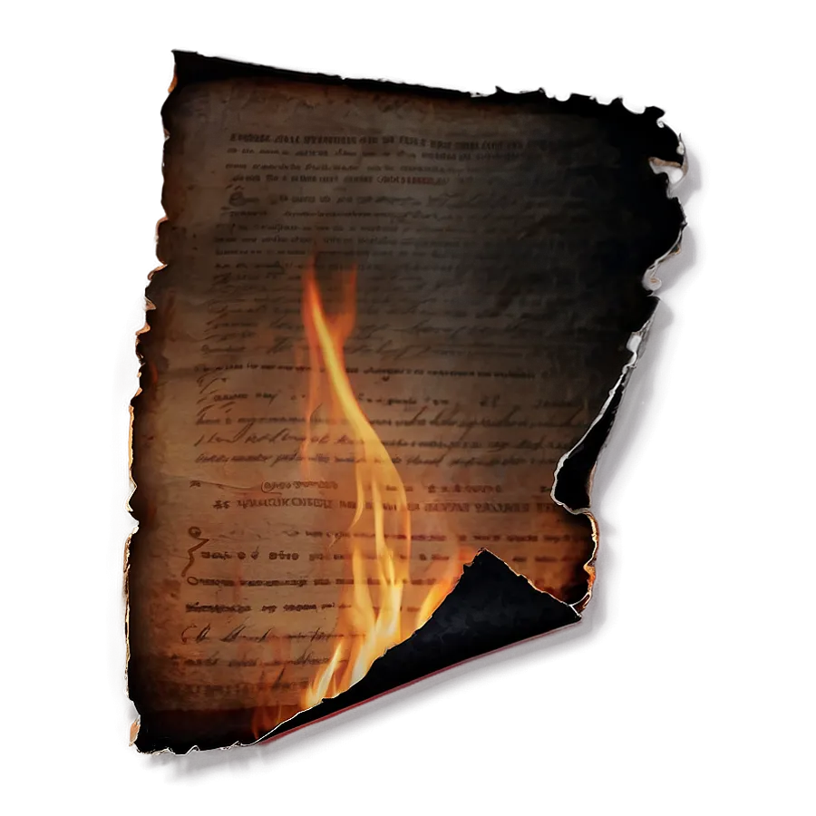 Burned Paper Png