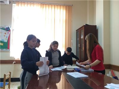 Prefects Help in Preparing Certificates (Soran I.S)