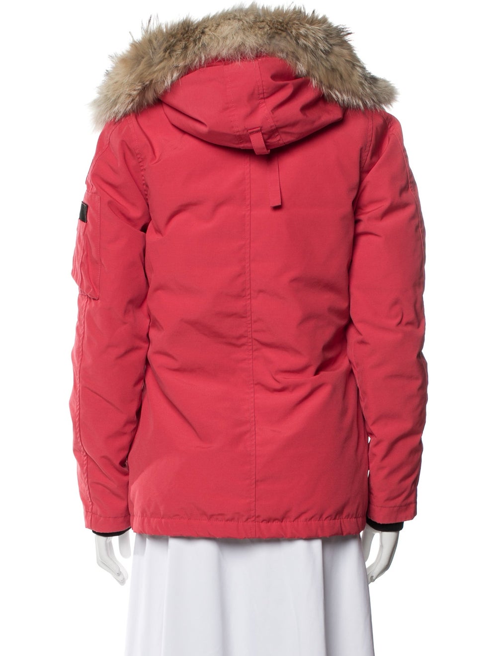 Canada Goose Down Coat Red With Hood Fur Trim & P… - image 3