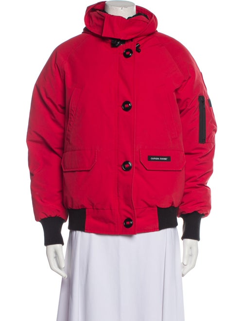 Canada Goose Down Coat Red With Hood Stand Collar… - image 1