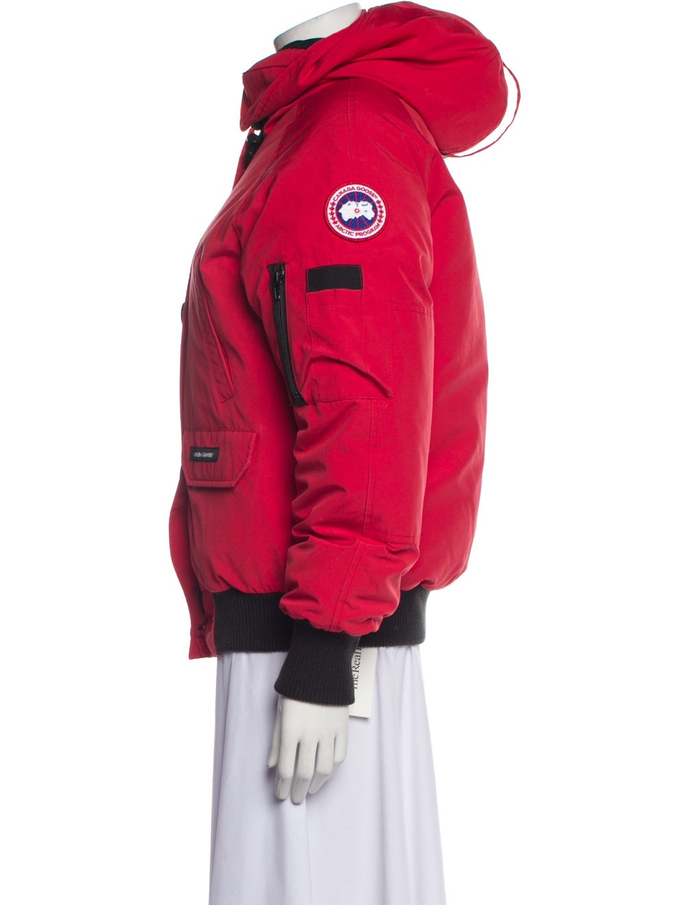 Canada Goose Down Coat Red With Hood Stand Collar… - image 2