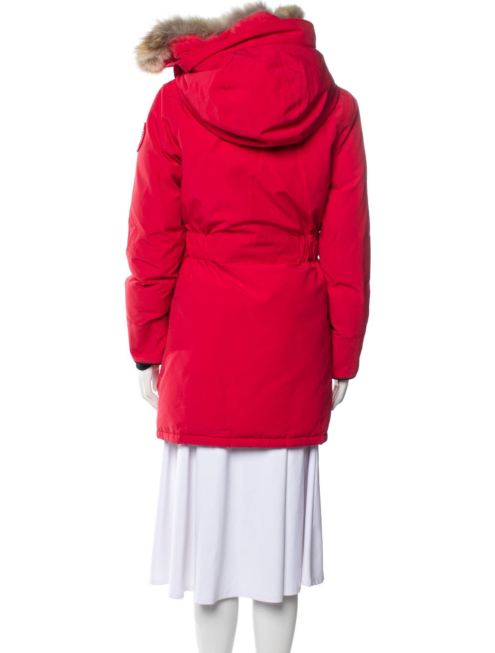 Canada Goose Down Coat Red With Hood Stand Collar… - image 3