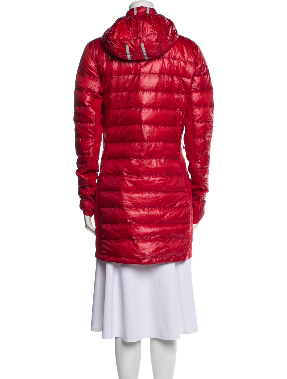 Canada Goose Down Coat Red With Hood Stand Collar… - image 3