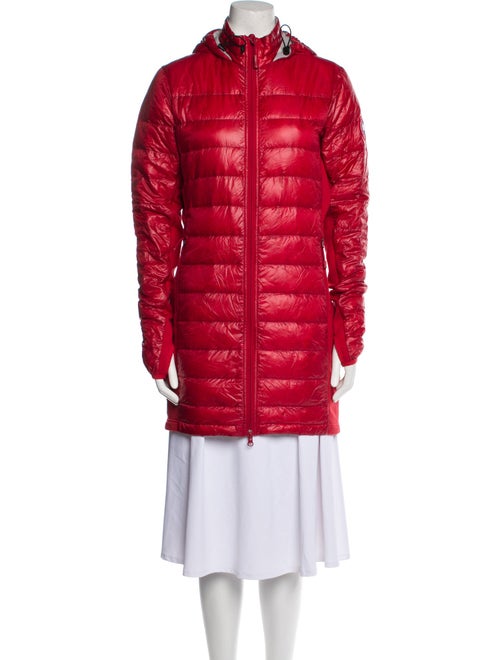 Canada Goose Down Coat Red With Hood Stand Collar… - image 1