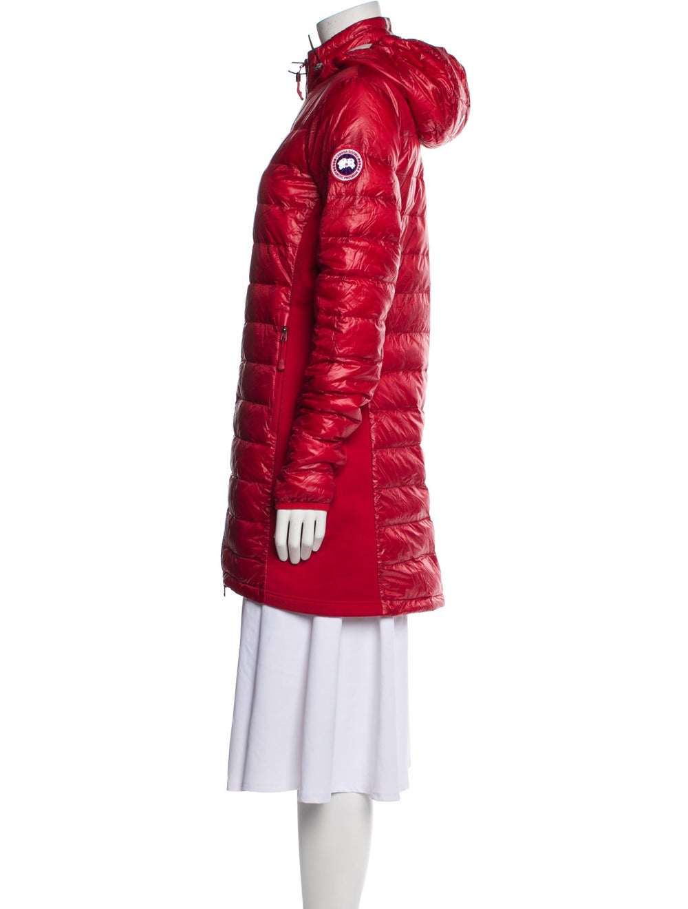 Canada Goose Down Coat Red With Hood Stand Collar… - image 2