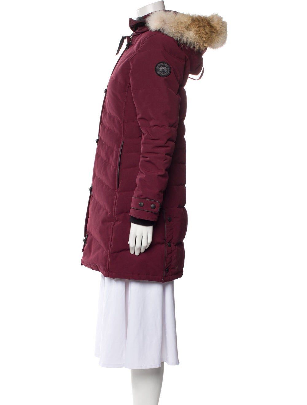 Canada Goose Parka Red With Hood Fur Trim & Stand… - image 2