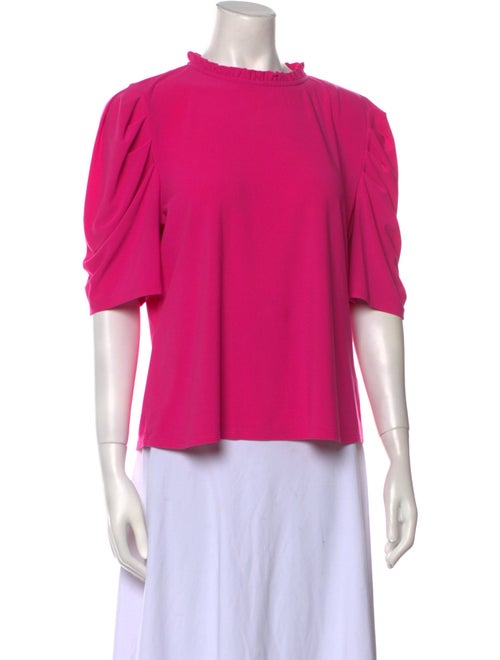 Cece Cord Blouse Pink Ruffle Embellishment Short S