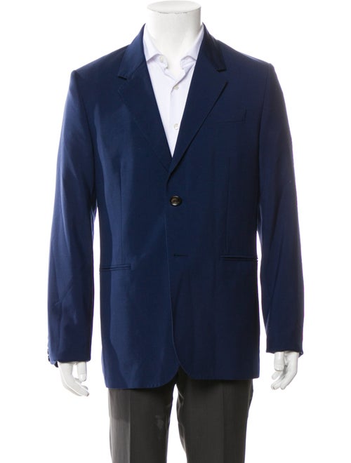 AMI Wool Blazer Blue Notched Lapels & Double Vent… - image 1