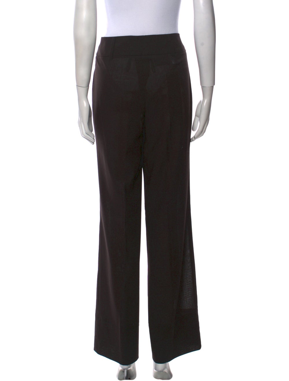 Akris Wool Wide Leg Pants Black Mid-Rise - image 3