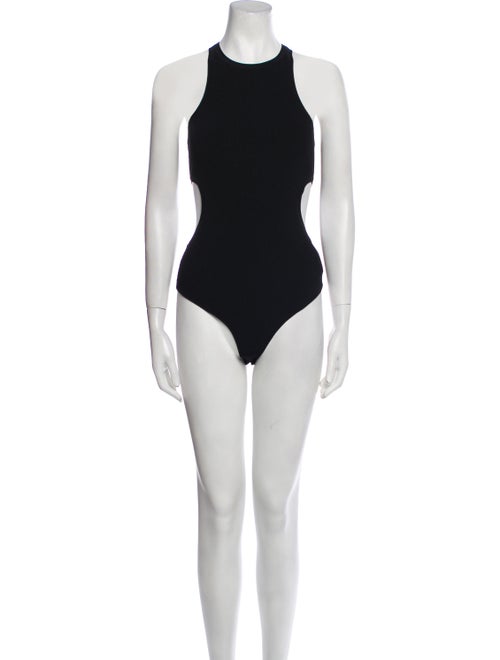 Alexander Wang Bodysuit Black Cutout Accent Sleev… - image 1