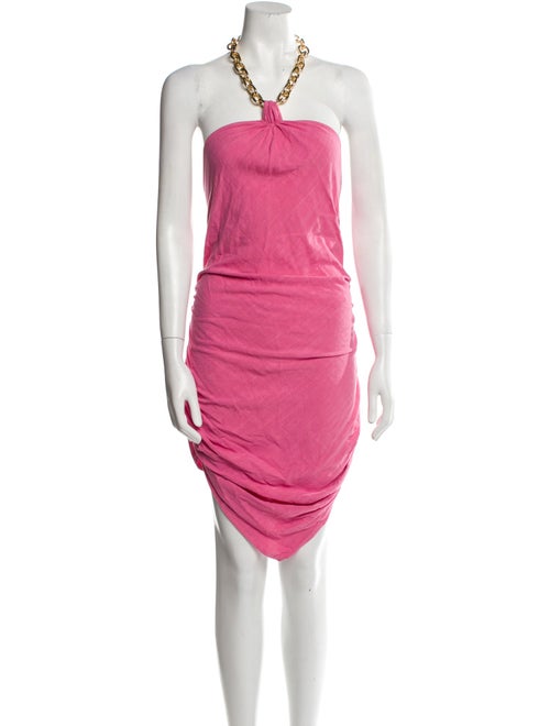 Giuseppe di Morabito Dress Pink Ruffle, Cutout & C