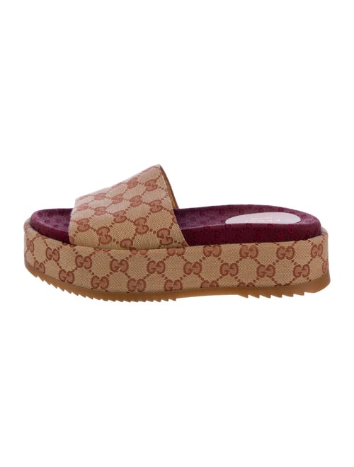 Gucci Canvas Espadrilles Brown GG Canvas Platform - image 1