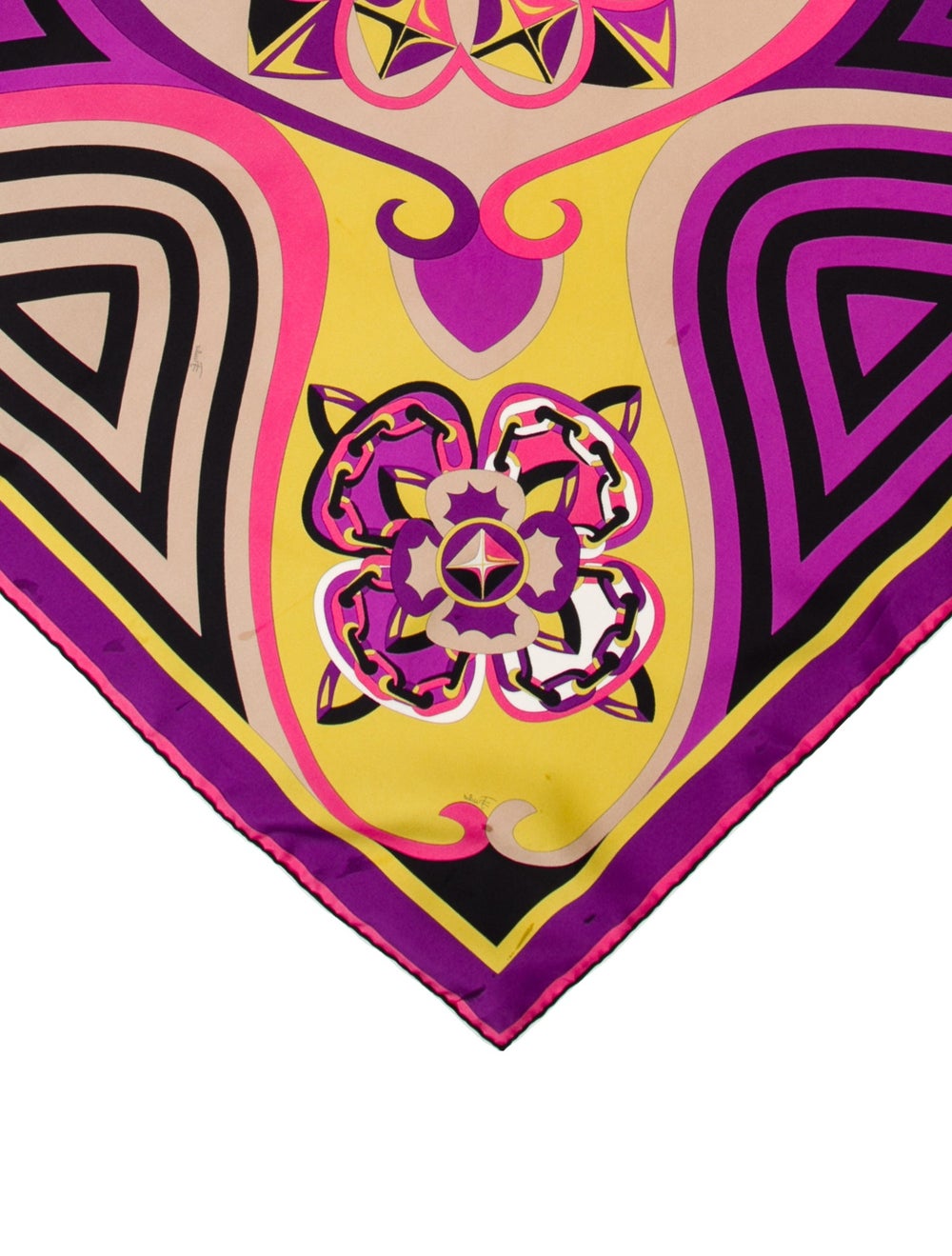 Emilio Pucci Silk Scarf Purple Printed Featuring … - image 2