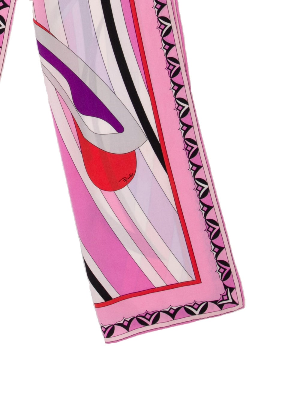 Emilio Pucci Silk Scarf Purple Printed Featuring … - image 2