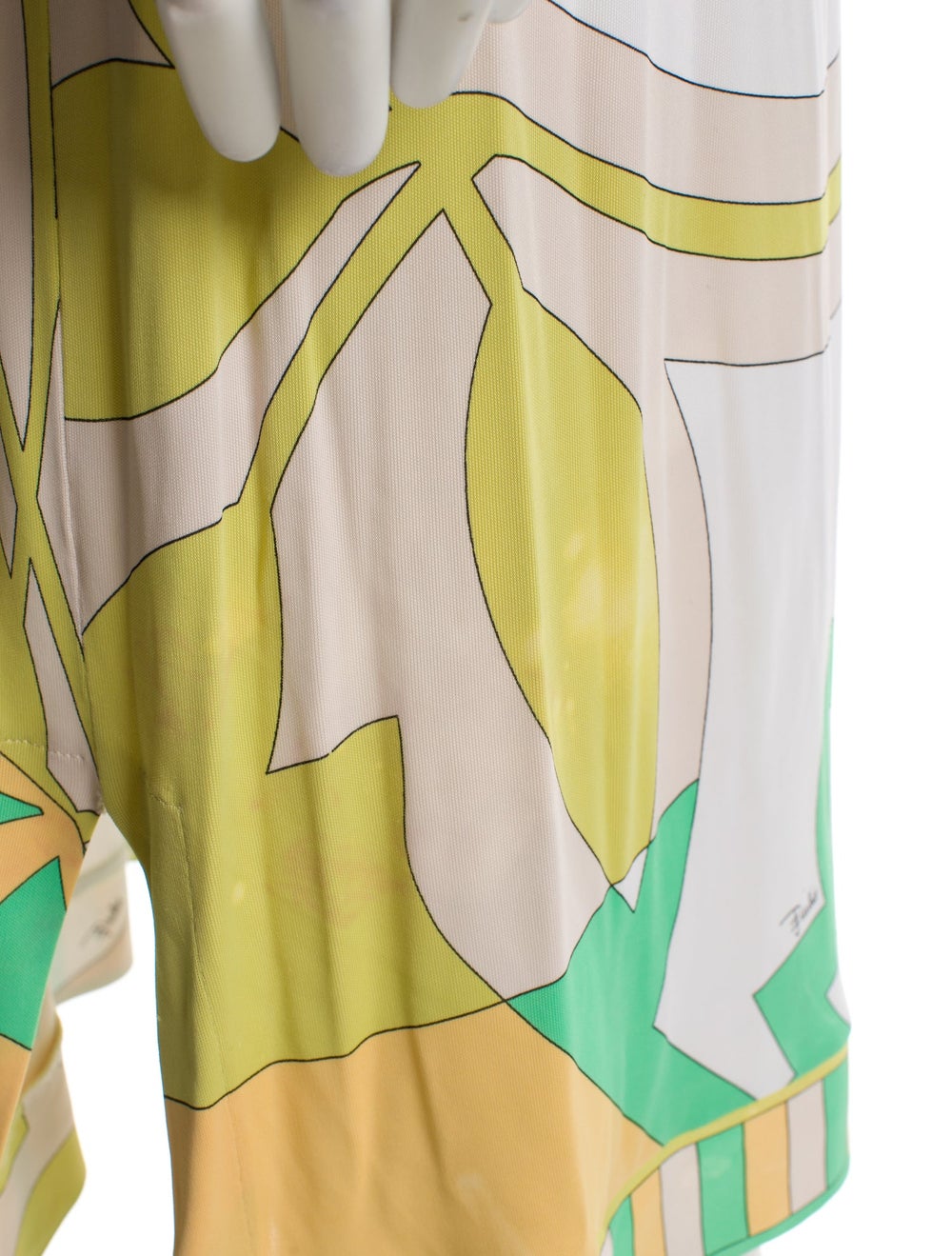 Emilio Pucci Shift Dress Green Printed Three-Quar… - image 5