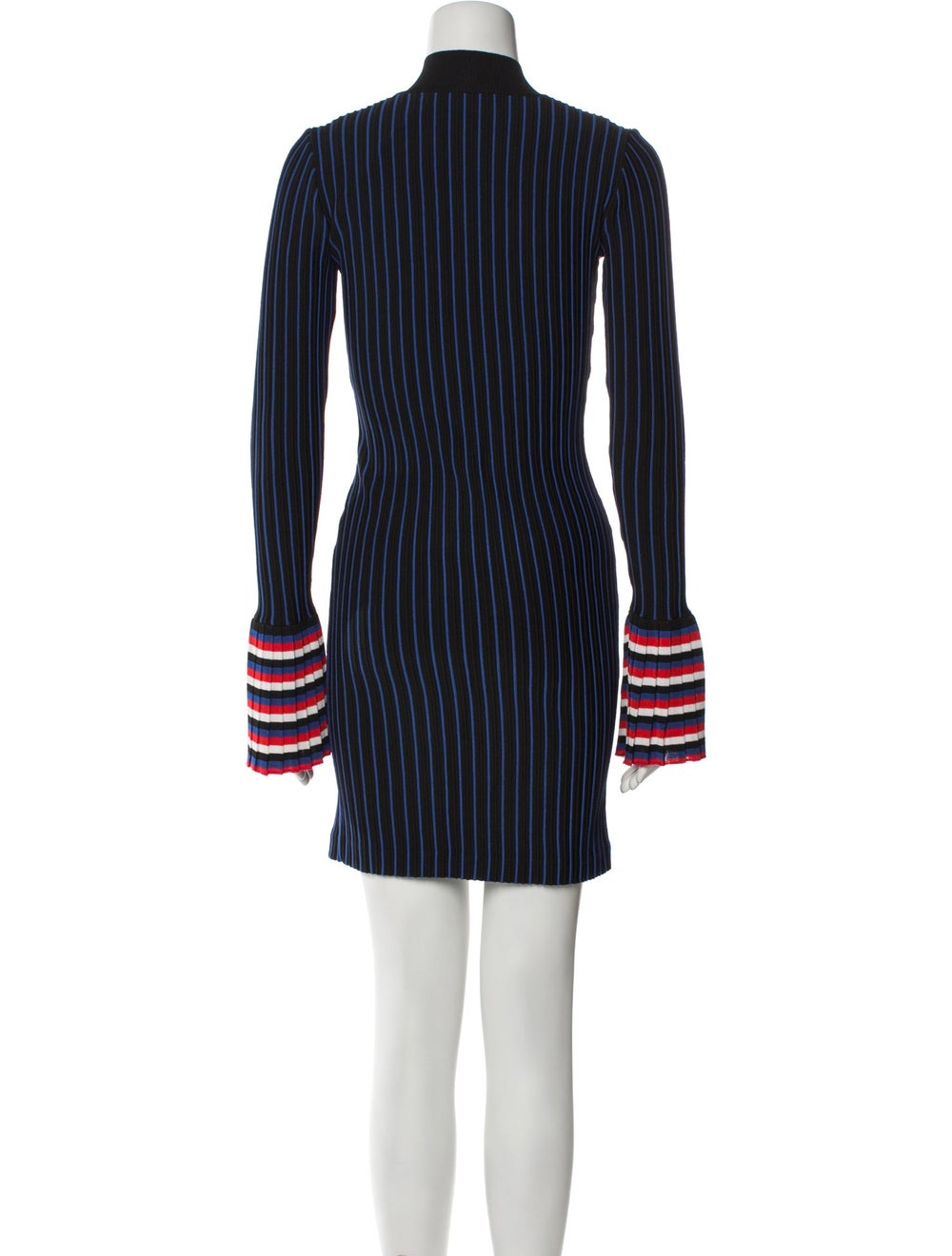 Emilio Pucci Shirtdress Black & Blue Striped Plea… - image 3