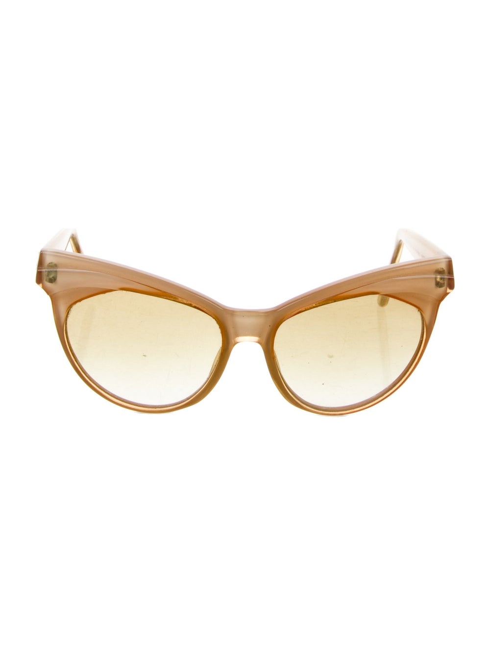 Emmanuelle Khanh Cat-Eye Sunglasses Orange Acetat… - image 1