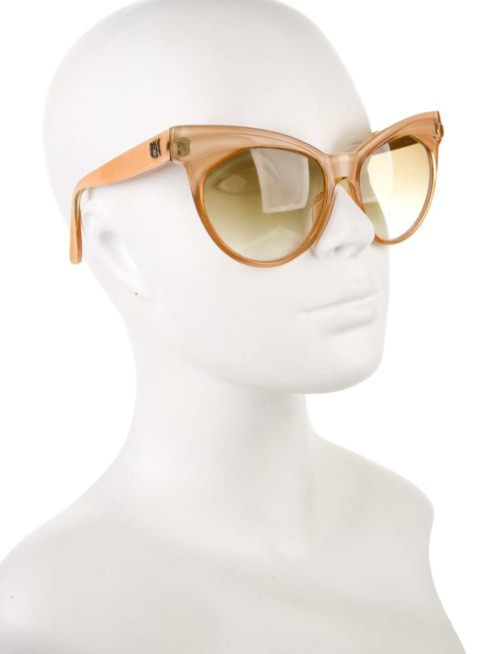 Emmanuelle Khanh Cat-Eye Sunglasses Orange Acetat… - image 4