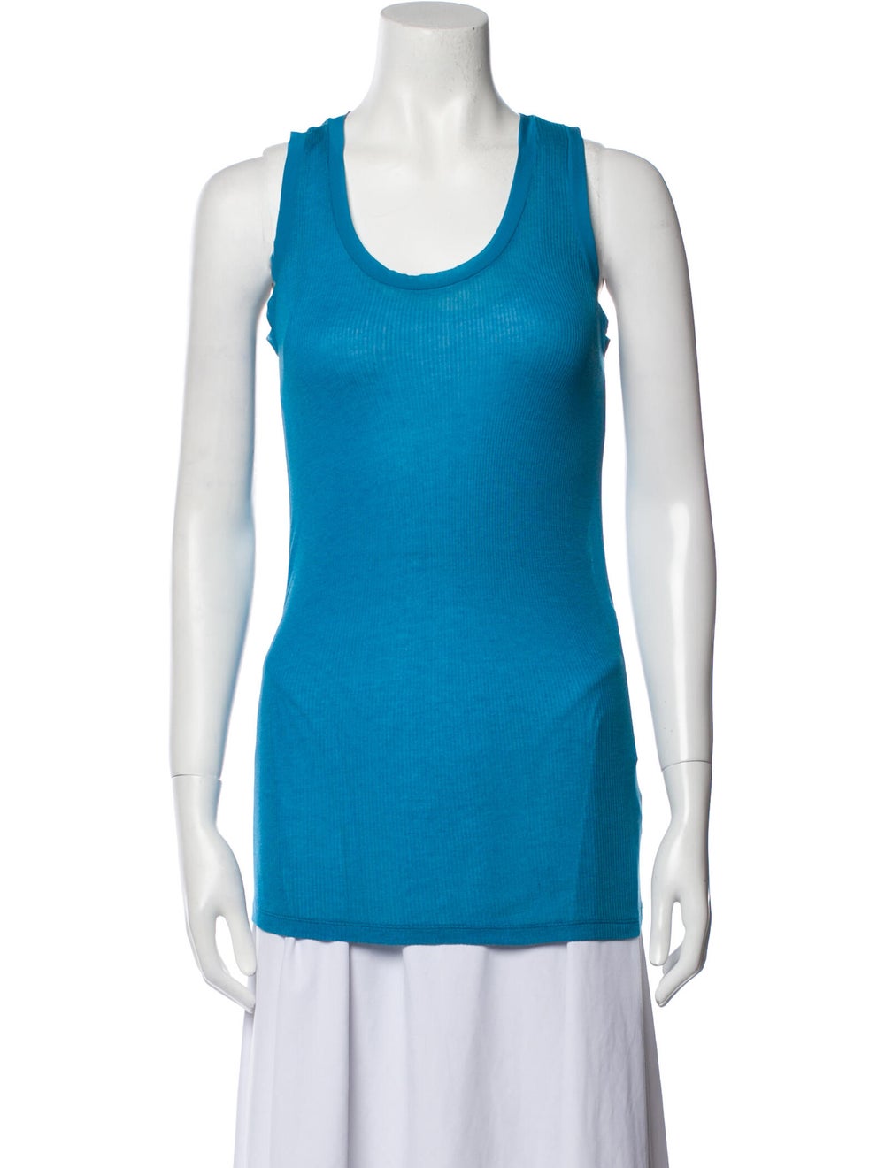 Joseph Tank Top Blue Scoop Neck - image 1