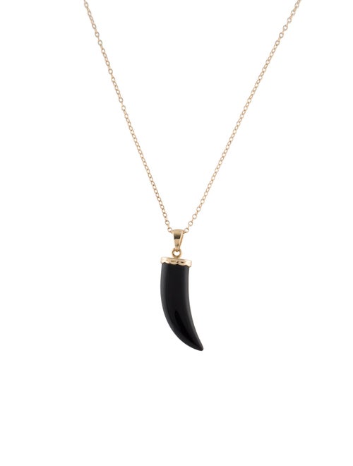 Jewelmak 14K Yellow Gold Featuring Carved Onyx - image 1