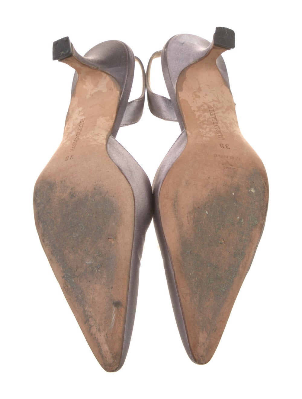 Manolo Blahnik Leather Slingback Pumps Brown Leat… - image 5